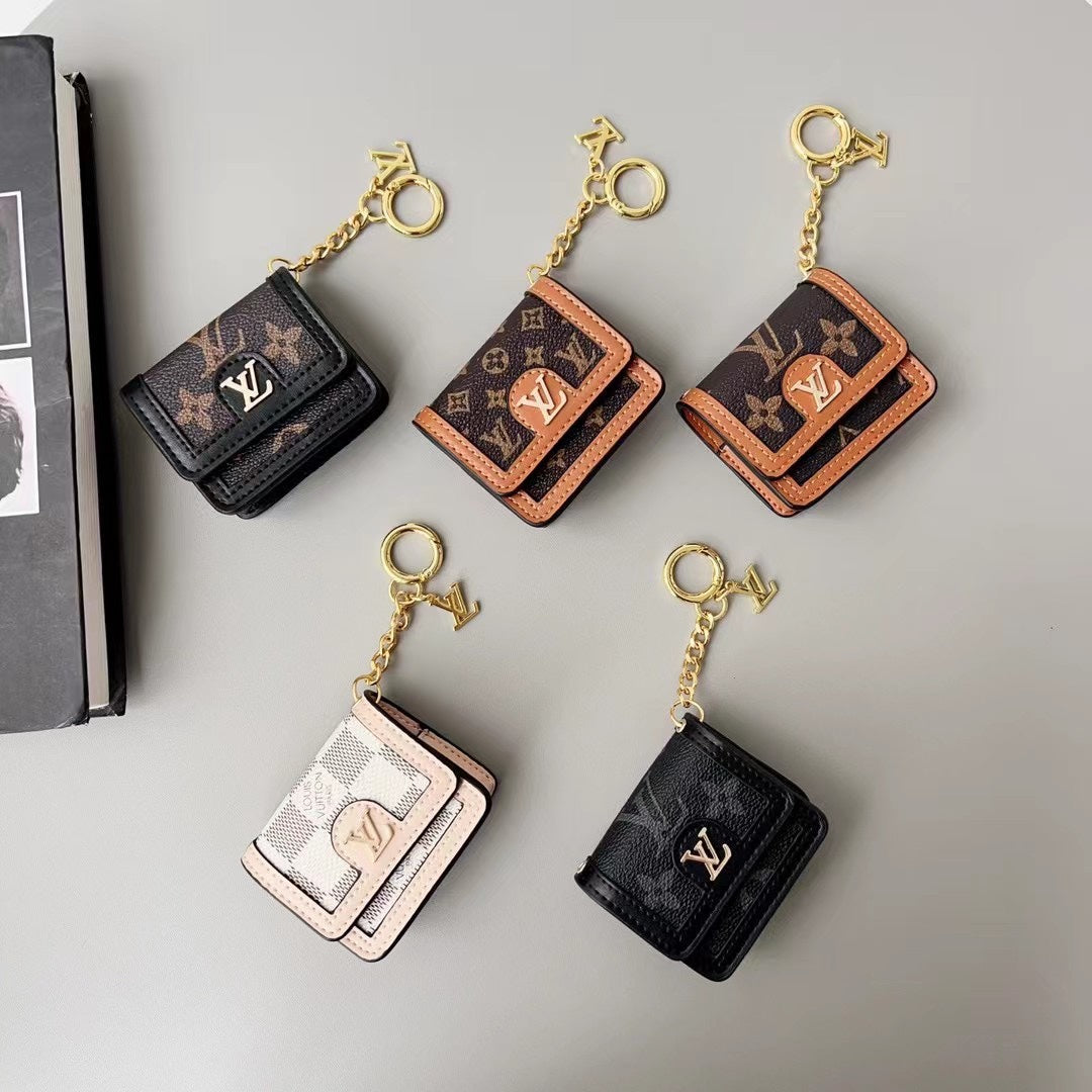 Classic Leather Embossed Earphone Case