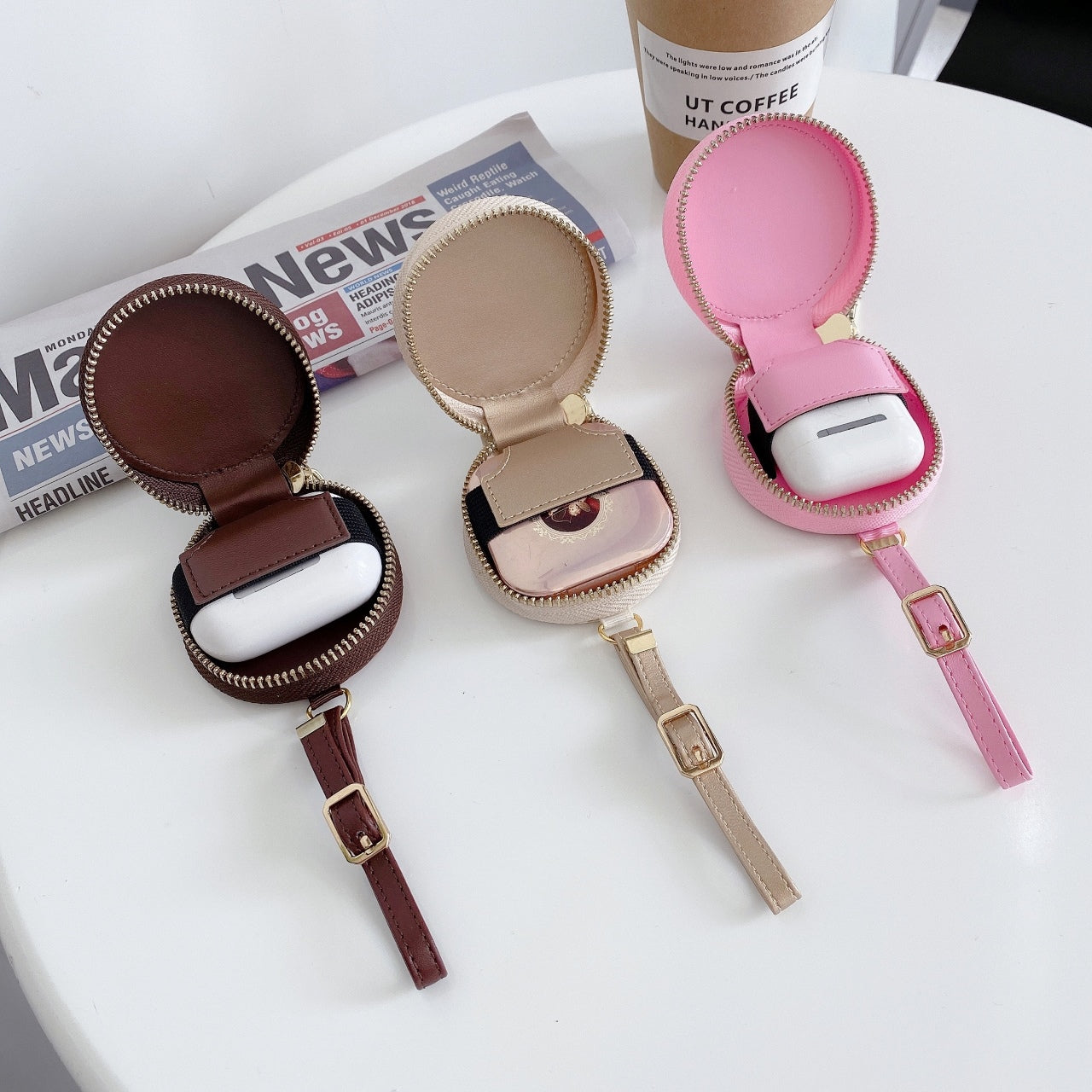 Crocodile leather AirPods case