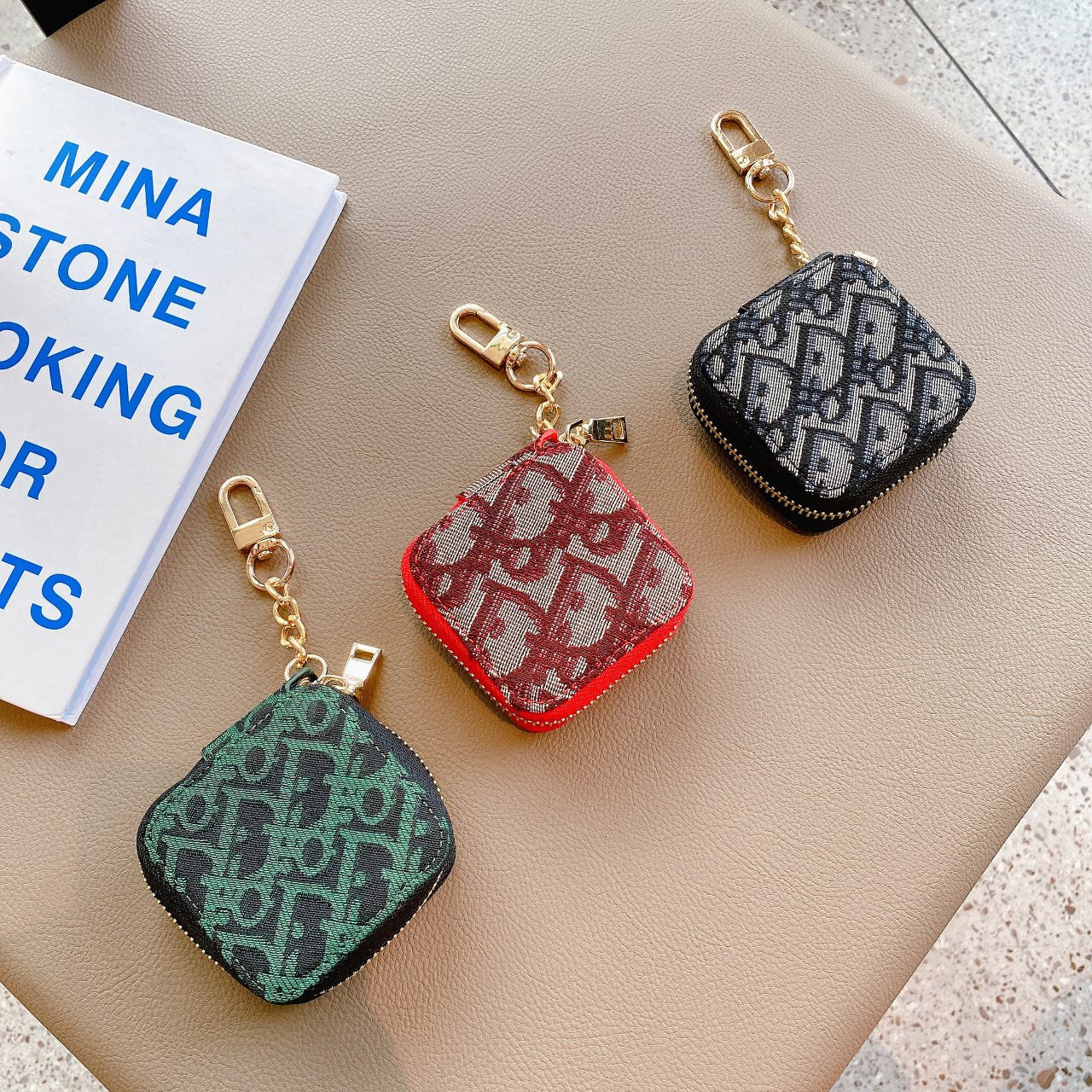 Embroidered Canvas AirPods Case